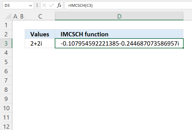 How to use the IMCSCH function How to use the IMCSCH function