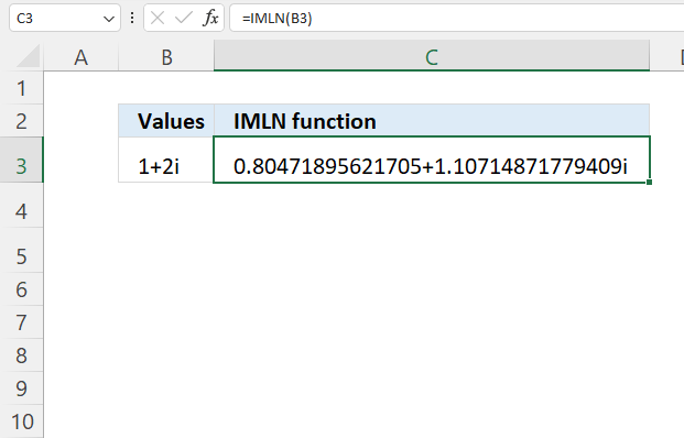 How to use the IMLN function
