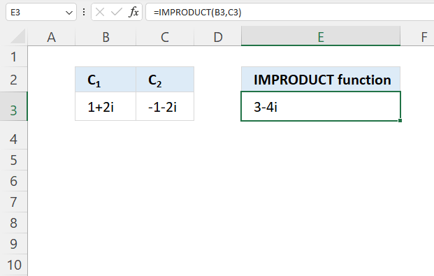 How to use the IMPRODUCT function 1