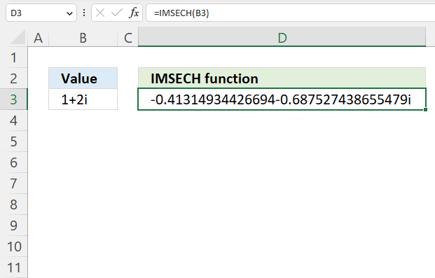How to use the IMSECH function How to use the IMSECH function