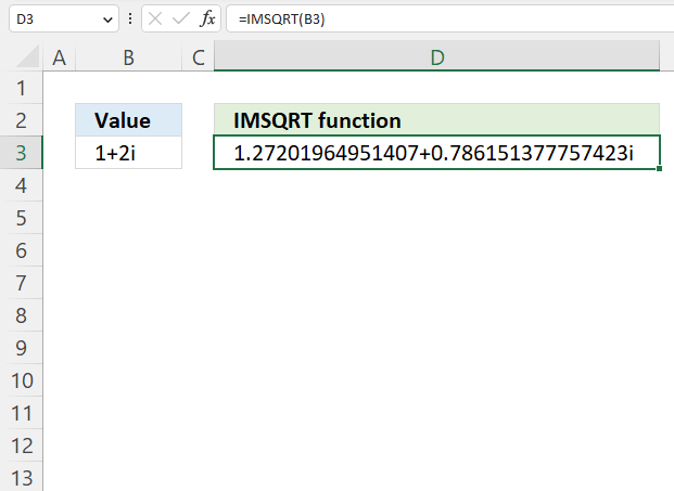 How to use the IMSQRT function