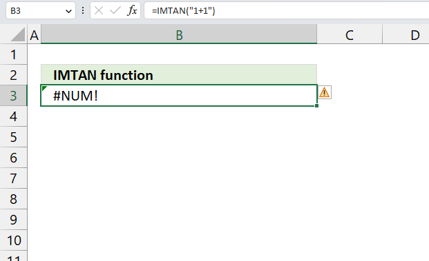 IMTAN function error