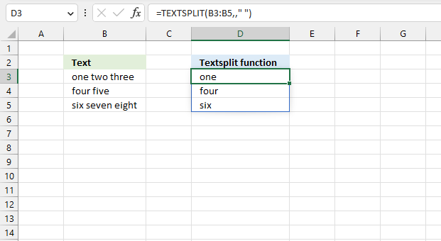 Split strings in a cell range LAMBDA function