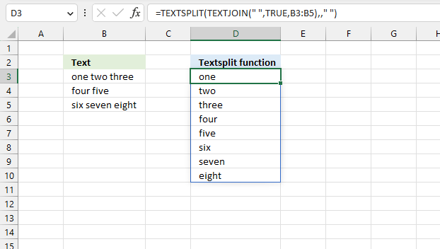 Split strings in a cell range LAMBDA function1