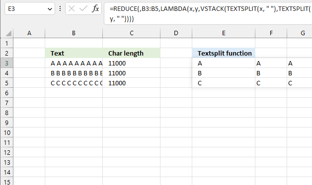 Split strings in a cell range LAMBDA function5