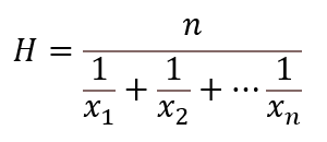 How to calculate the harmonic mean by hand