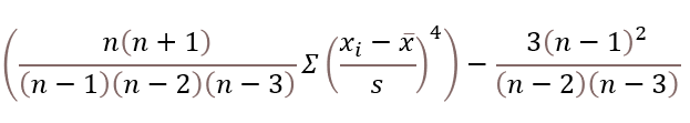 How to use the KURT function formula